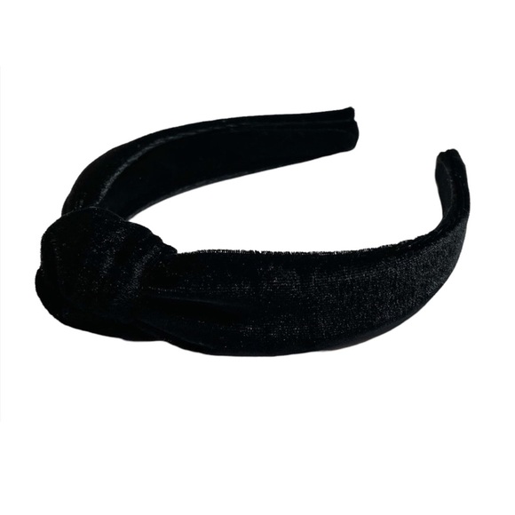 Zara brand new limited edition Black Braided Velvet Headband - Women Accessories Velvet Braided Headband (Black) - Sealed with a Kiss main image 3